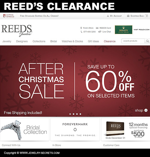 Reeds Jewelers Clearance Sale! Reeds Jewelers Clearance Sale!
