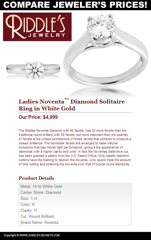 Riddles Jewelers Diamond Prices!