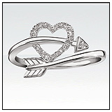 Rogers and Holland Diamond Arrow Heart Ring!