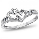 Samuels Jewelers Double Diamond Heart Ring!