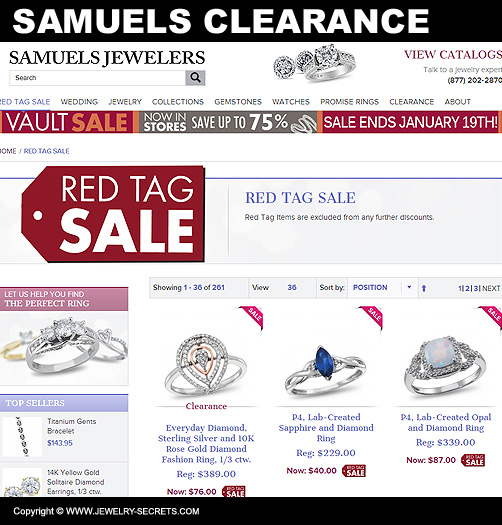 Samuels Jewelers Clearance Sale!