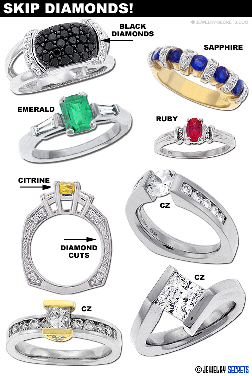 Skip Diamonds in an Engagement Ring!