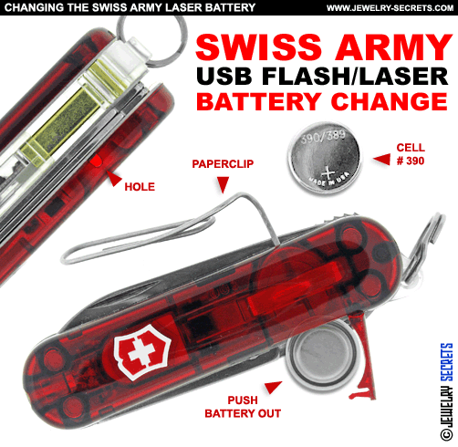 Victorinox Swiss Army Laser Battery Change Pocket Knife!