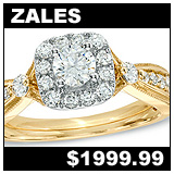 Zales 7/8 CTW Diamond Square Frame Vintage Style Engagement Ring!