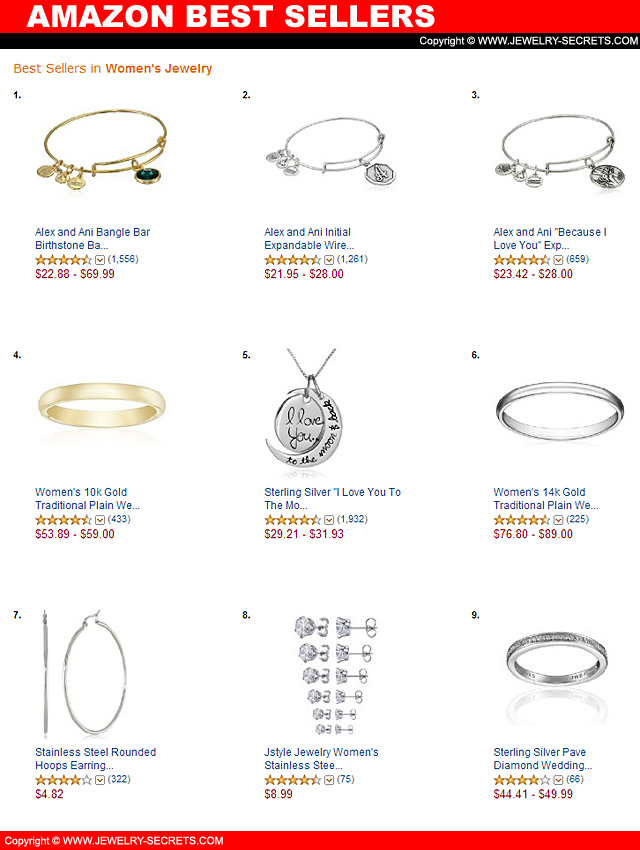 Amazon Best Selling Womens Jewelry