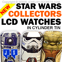 Brand New Star Wars VII The Force Awakens LCD Collectors Watch in Cylinder Tin