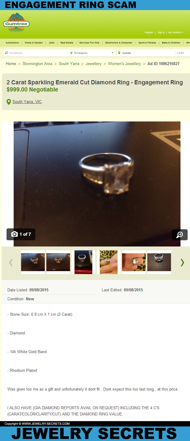 Certified Diamond Engagement Ring Scam