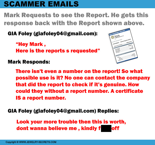 Diamond Scammer Emails