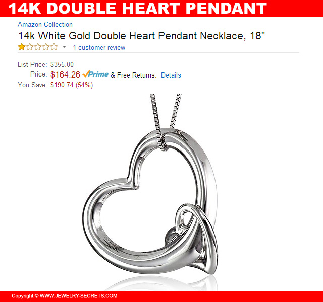 Double Heart Pendant Necklace