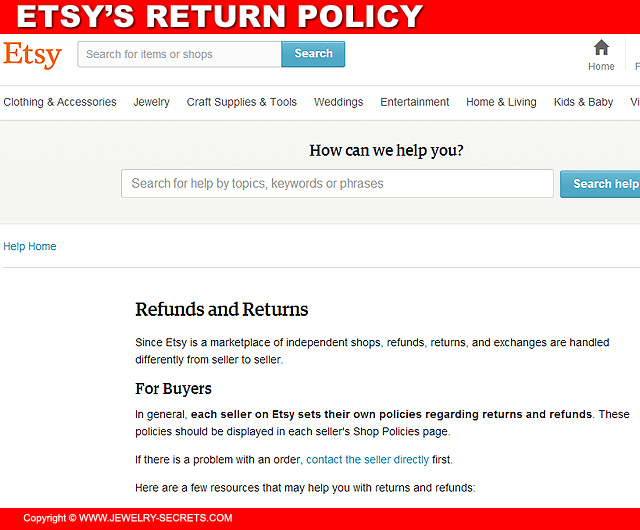 Etsy's Return Policy