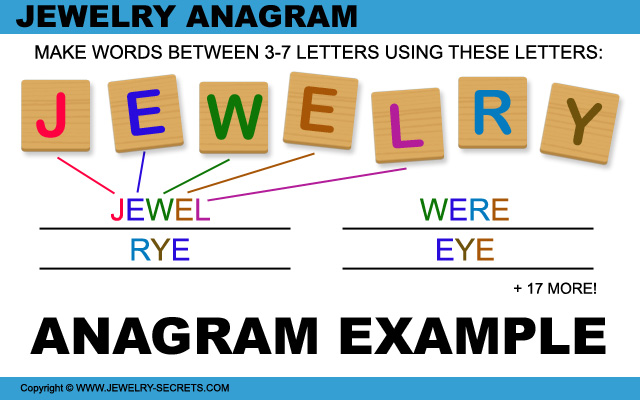 Jewelry Anagram Puzzle Example
