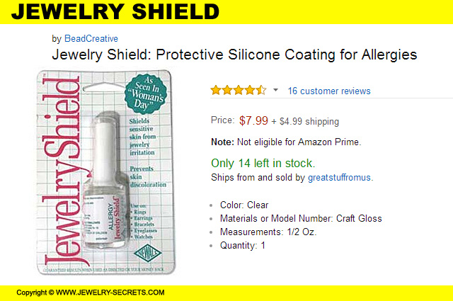 Jewelry Shield Cure Gold Nickel Allergy