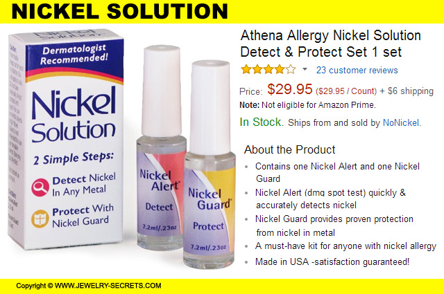 Nickel Solution Cure Gold Nickel Allergy