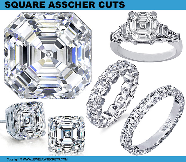 Square Asscher Cut Diamond Shapes