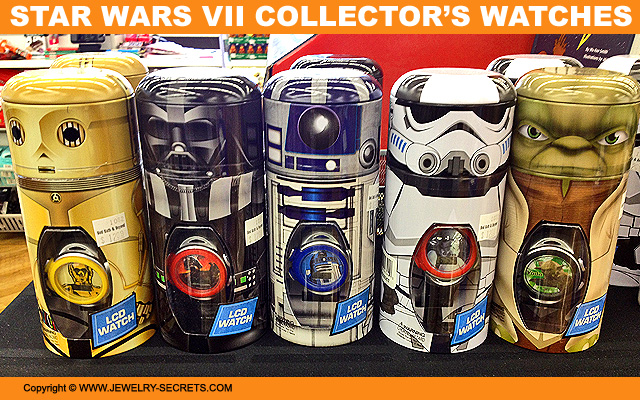 Star Wars VII The Force Awakens LCD Collectors Watch in Cylinder Tin Star Wars VII The Force Awakens LCD Collectors Watch in Cylinder Tin