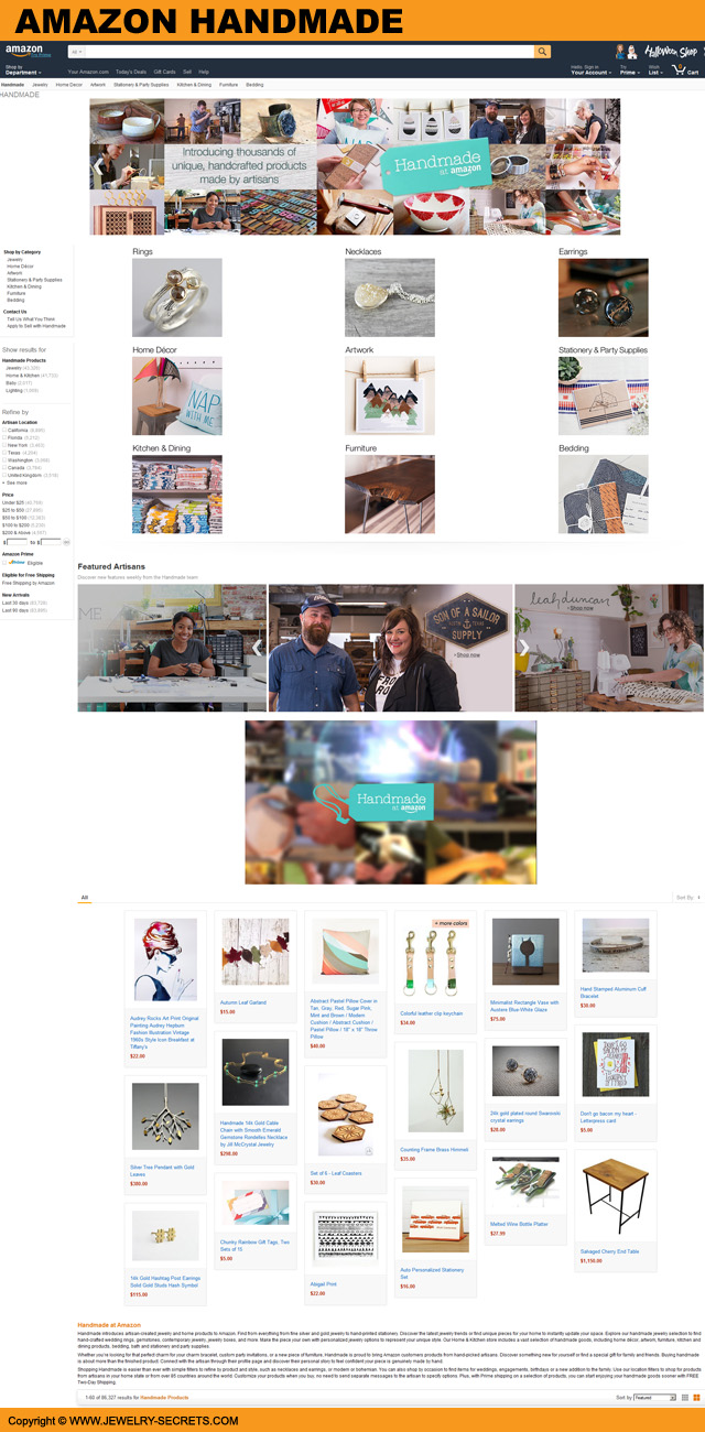 Amazon Sells Handmade Products Amazon Sells Handmade Products