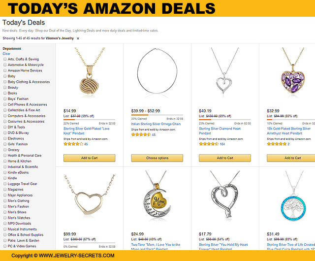 Amazon Todays Deals On Womens Jewelry