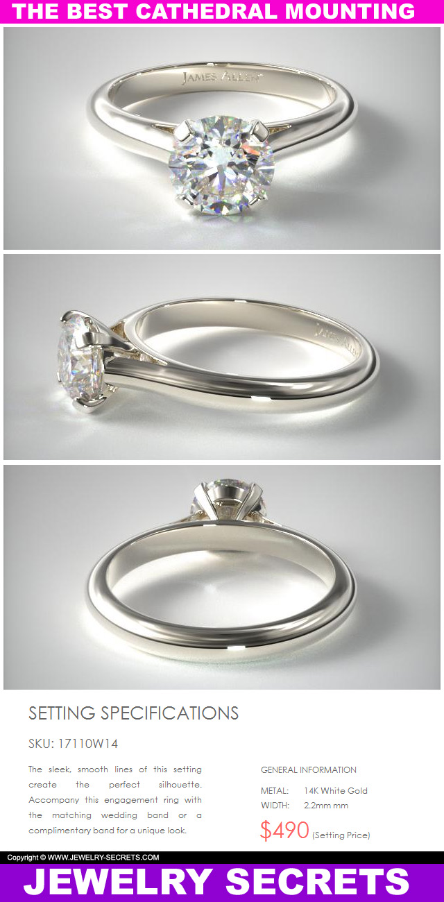 Cathedral Diamond Engagement Rings