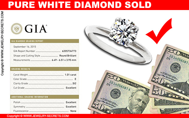 Pure White Diamond Sold