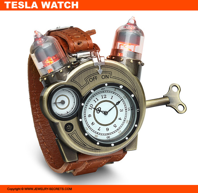 Geeky Cool Tesla Cronometer Steampunk Wrist Watch