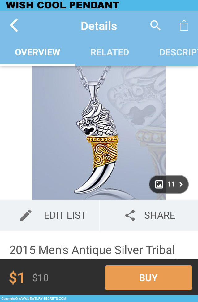 Wish App Cool Pendant Wish App Cool Pendant