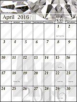 Free April 2016 Calendar!