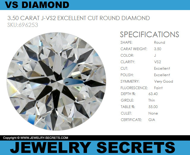 VS2 J 350 Carat Diamond