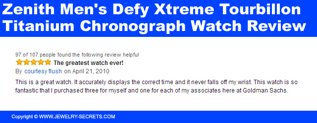 Zenith Mens Defy Xtreme Tourbillon Titanium Chronograph Watch Review 10