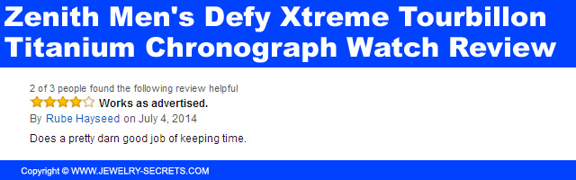 Zenith Mens Defy Xtreme Tourbillon Titanium Chronograph Watch Review 11