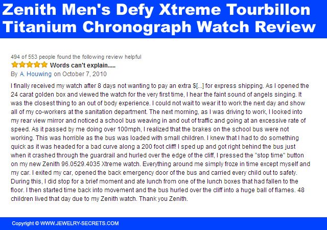 Zenith Mens Defy Xtreme Tourbillon Titanium Chronograph Watch Review 3