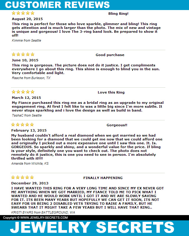 Engagement Ring Customer Reviews