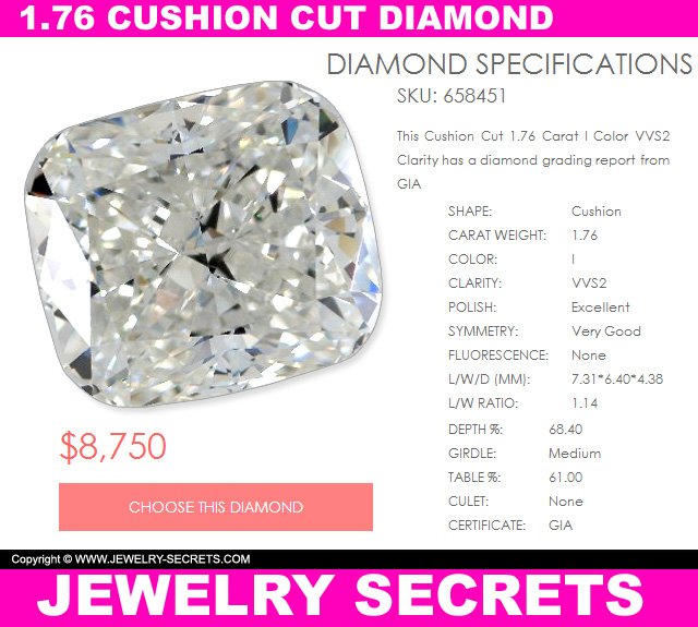 176 Carat Cushion Cut Diamond