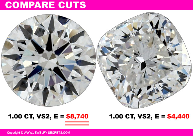 Compare Cushion Cuts To Round Diamonds