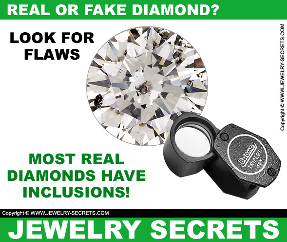 Real Or Fake Diamond Look For Inclusions