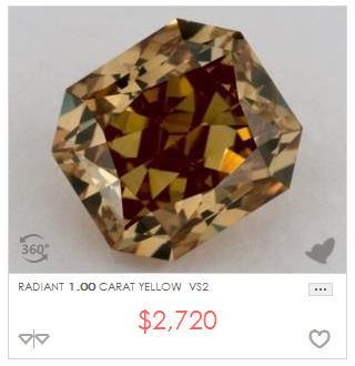100 Round Fancy Yellow Diamond