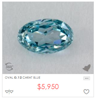 12 Oval Fancy Blue Diamond