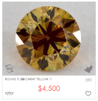 138 Round Fancy Yellow Diamond