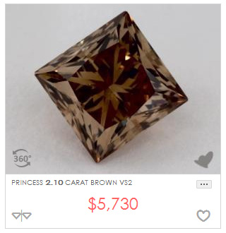 210 Princess Fancy Brown Diamond