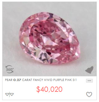 27 Pear Fancy Vivid Purple Pink Diamond