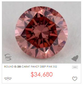 28 Deep Pink Fancy Round Diamond