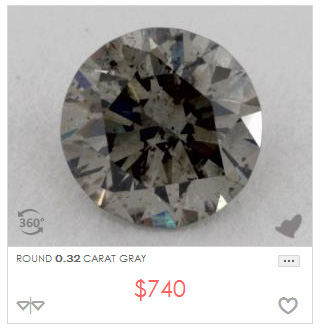 32 Round Fancy Gray Diamond