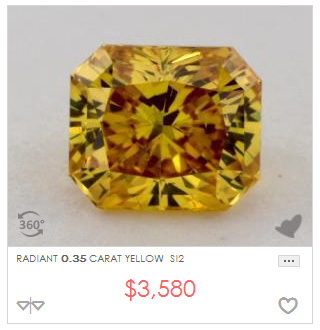 35 Radiant Fancy Yellow Diamond