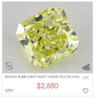 59 Radiant Fancy Intense Yellow Diamond