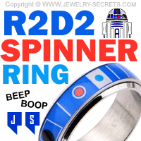 Cool R2D2 Star Wars Spinner Ring