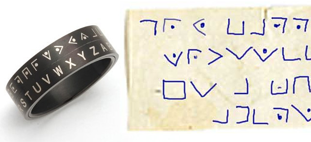Retroworks Decoder Ring Pig Pen Cipher Black Size 6 : Amazon.ca: Toys &  Games