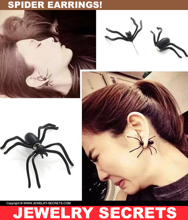 Fun Yucky Spider Earrings