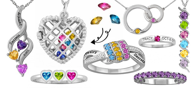 Mothers Rings Birthstone Pendants