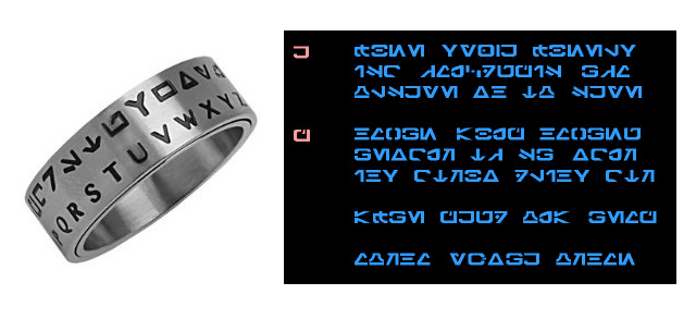 Star Wars Aurebesh Translator Ring