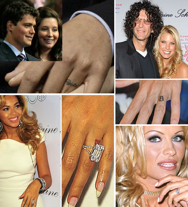 Celebrities With Tattoo Tattooed Wedding Bands Rings