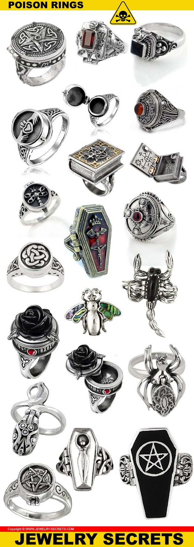 Deadly Poison Rings Pill Box Rings Deadly Poison Rings Pill Box Rings